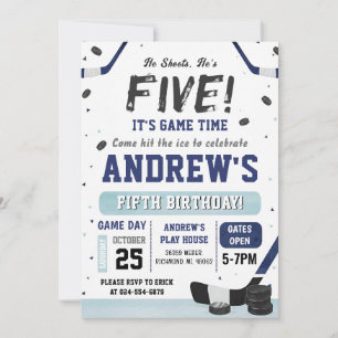 Convite de Aniversário de Hóquei no Gelo Pessoal