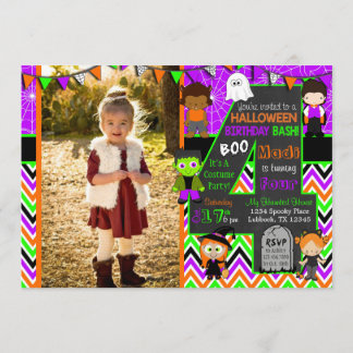 Convite de aniversário de Imagem do Halloween