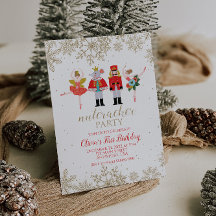 Convite de Aniversário de Inverno do Quebra-Nozes
