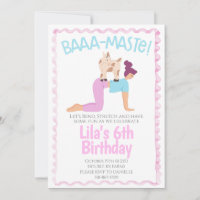 Convite de Aniversário de Ioga com Cabra