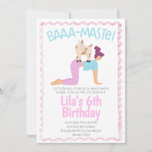 Convite de Aniversário de Ioga com Cabra