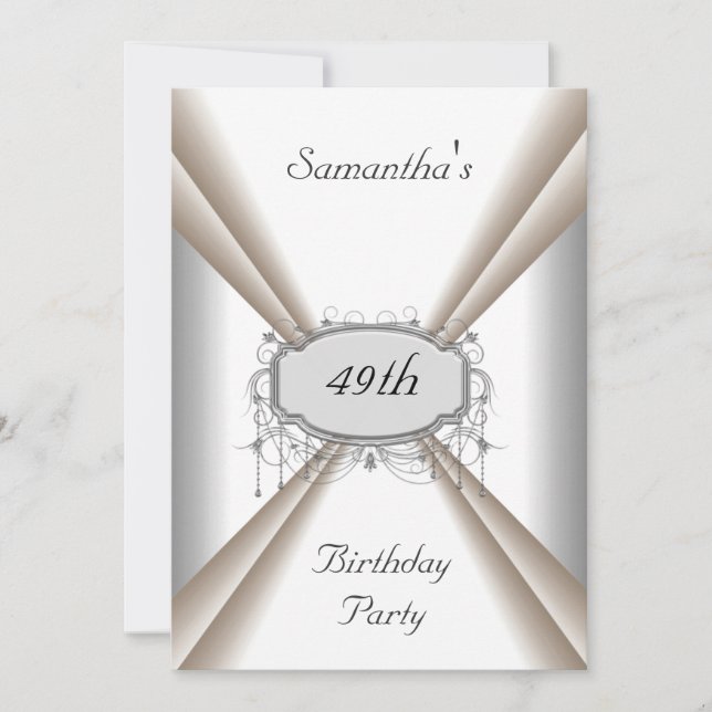 Convite de Aniversário de janto Adicionar seus det (Frente)