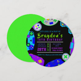 Convite de aniversário DE JOGOS DE VÍDEO