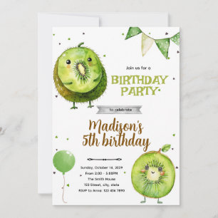 Convite de Aniversário de Kiwi