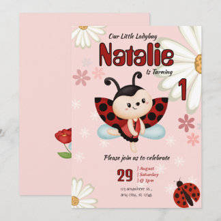 Convite de Aniversário de Ladybug Personalizado