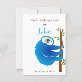 Convite de aniversário de Lama Azul Subindo