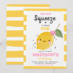 Convite de Aniversário de Lemon Nosso Principal F