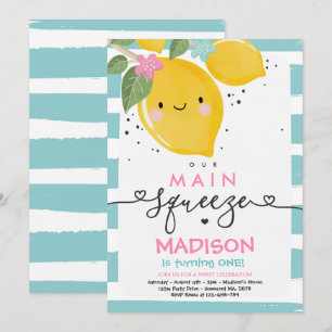 Convite de Aniversário de Lemon Nosso Principal F