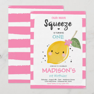 Convite de Aniversário de Lemon Nosso Principal F