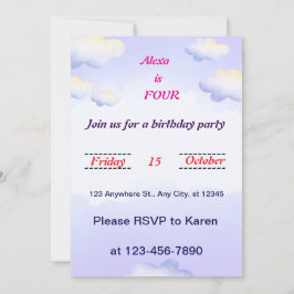 convite de aniversário de libélula