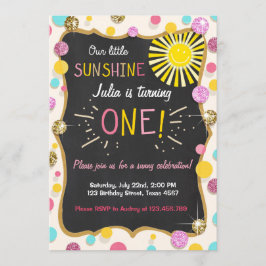 Convite de aniversário de limonada sunshine rosa