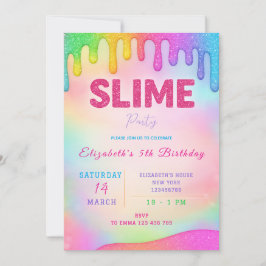 Convite de Aniversário de Lixo Glitter