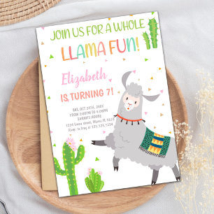Convite de aniversário de Llama, Convite de Llama