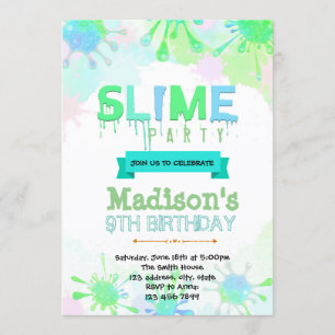 Convite de aniversário de lodo