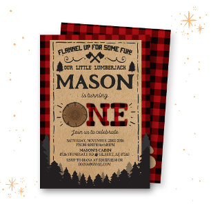 Convite de aniversário de Lumberjack