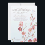 Convite de aniversário de madeira rosa<br><div class="desc">Adorável enviar e receber, uma convite de aniversário feminina de um galho de madeira que é perfeito para qualquer idade. O cartão é fácil de personalizar com seu texto, fonte, cor da fonte e escolha de seis tipos de papel. Não exatamente o que você está procurando? Todos os nossos produtos...</div>