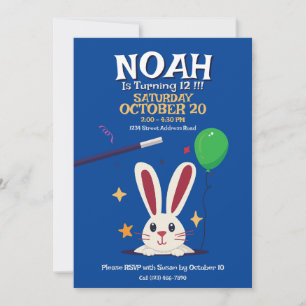 Convite de aniversário de Mágica Mágica