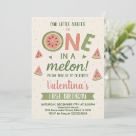 Convite de aniversário de Melancia Cúbica para Cri