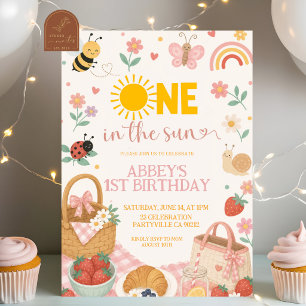 Convite de aniversário de menina ao ar livre ao so