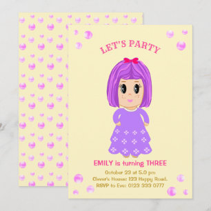 Convite de Aniversário de Menina Fofa