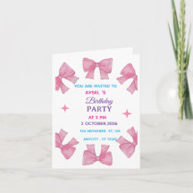 Convite de Aniversário de Menina Fofa – Aniversári