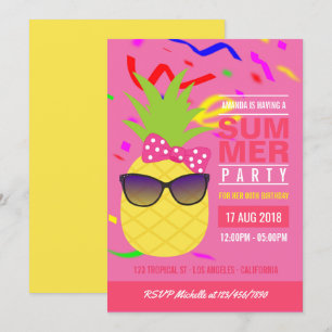 Convite de aniversário de menina para festa de ver
