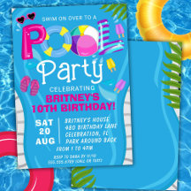Convite de Aniversário de Menina para Festa na Pis