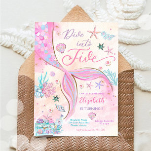 Convite de Aniversário de Menina Sereia