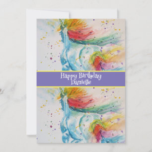 Convite de Aniversário de Meninas com Arte de Unic