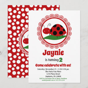Convite de Aniversário de Meninas Joia Besouro Bon