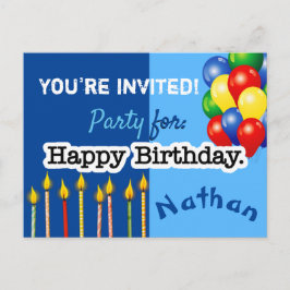 Convite de Aniversário de Menino
