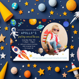 CONVITE DE ANIVERSÁRIO DE MENINO ASTRONAUTA PARA Q