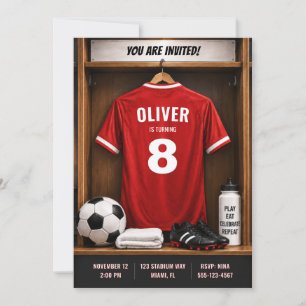 Convite de Aniversário de Menino com Camisa de Fut