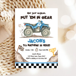 Convite de Aniversário de Menino com Quad ATV Tril