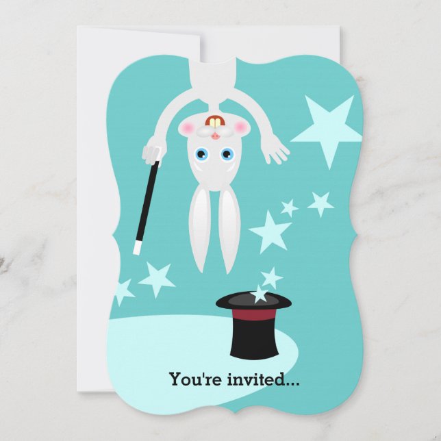 Convite de aniversário de menino mágico (Frente)