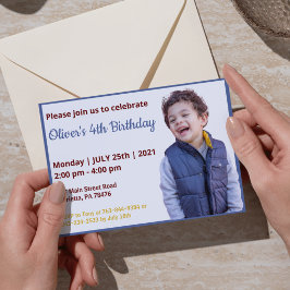 Convite de Aniversário de Meninos Engraçados e Fof