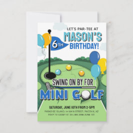 Convite de Aniversário de Mini Golfe, Aniversário 