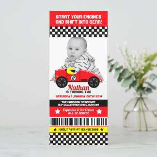 Convite de aniversário de Modelo de Foto de Carro 