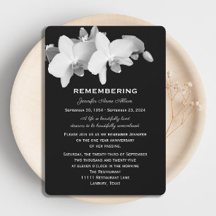 Convite de Aniversário de Morte da Orquídea