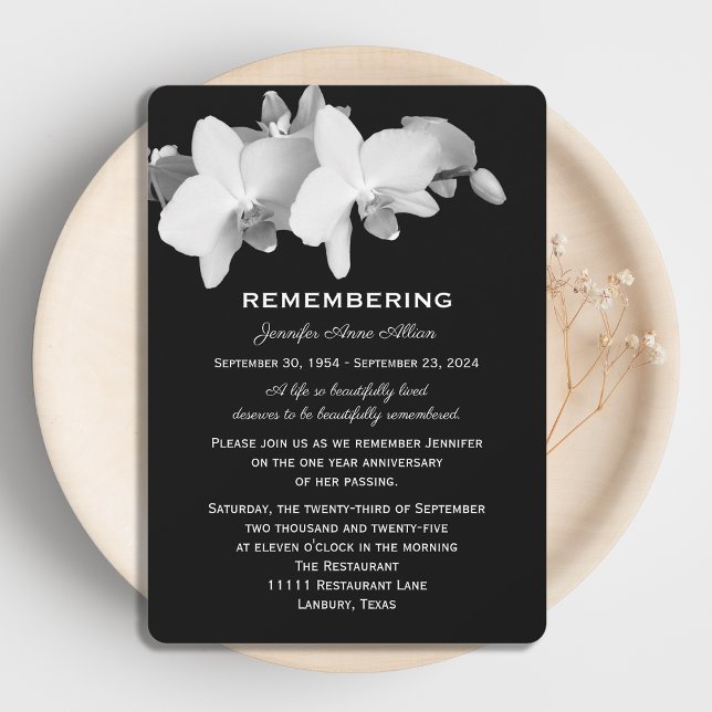 Convite de Aniversário de Morte da Orquídea (Criador carregado)