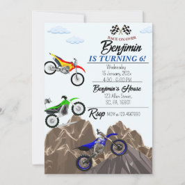 Convite de aniversário de moto