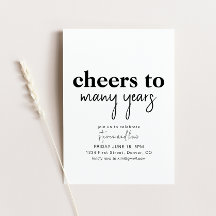 Convite de Aniversário de Muitos Anos