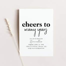 Convite de Aniversário de Muitos Anos