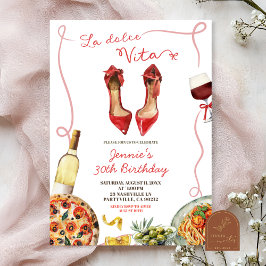 Convite de Aniversário de Mulher Adulta La Dolce V