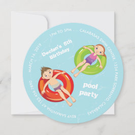 Convite de aniversário de Natação de Verão piscina