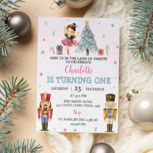 Convite de Aniversário de Natal do Quebra-Nozes pa