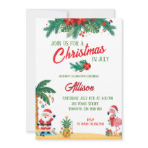 Convite de Aniversário de Natal em Julho