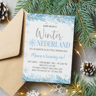 Convite de Aniversário de Natal em Onederland no i