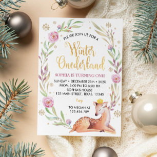 Convite de Aniversário de Natal em Onederland no i
