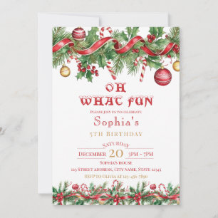 Convite de Aniversário de Natal Oh Que Diversão